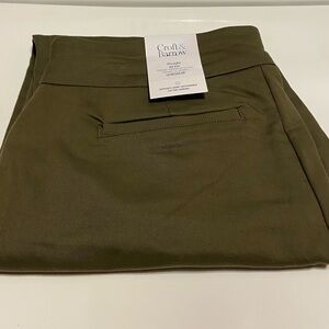 Croft & Barrow Women's Pull On Pants - Dark Army Green